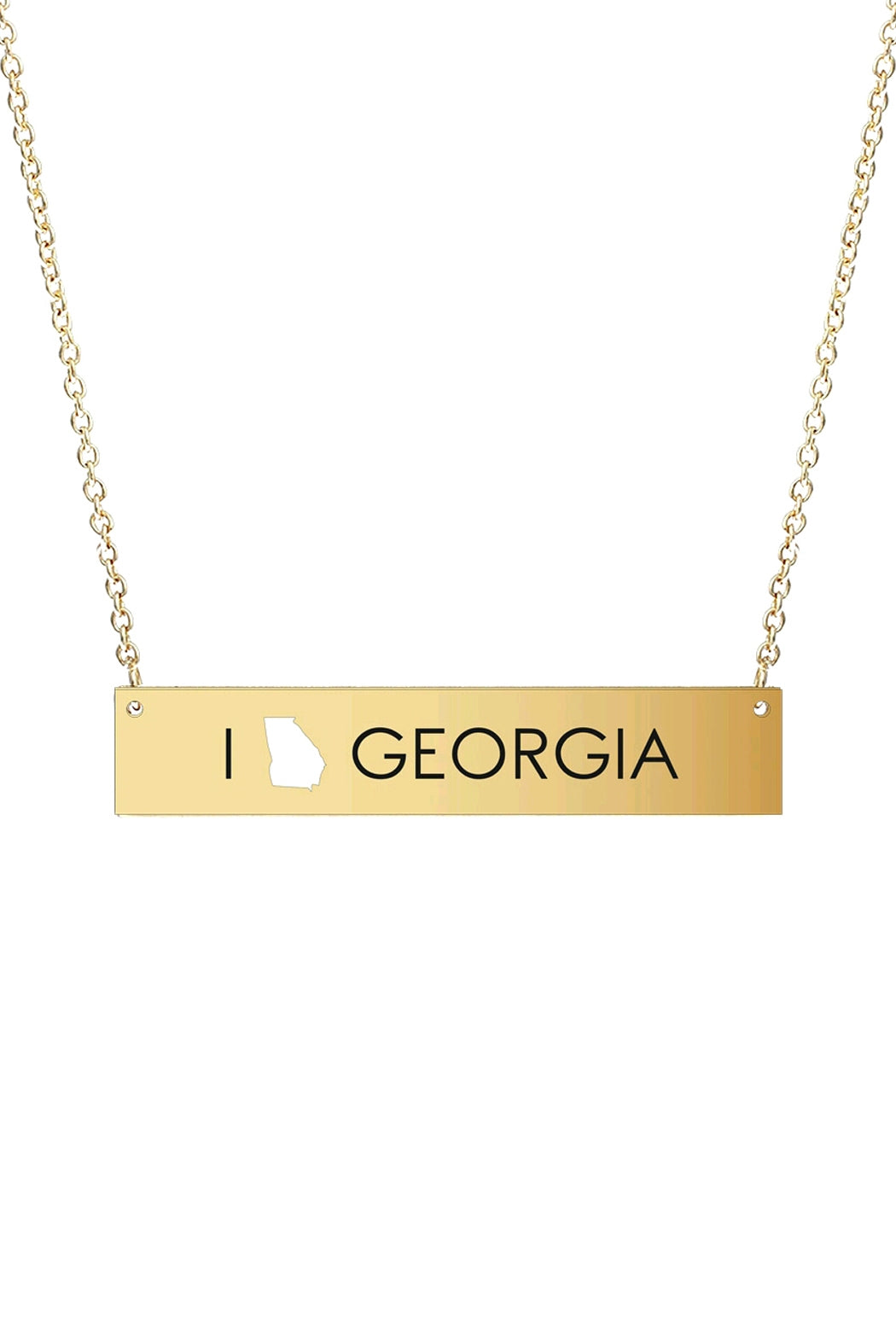 CUTOUT GEORGIA BAR NECKLACE