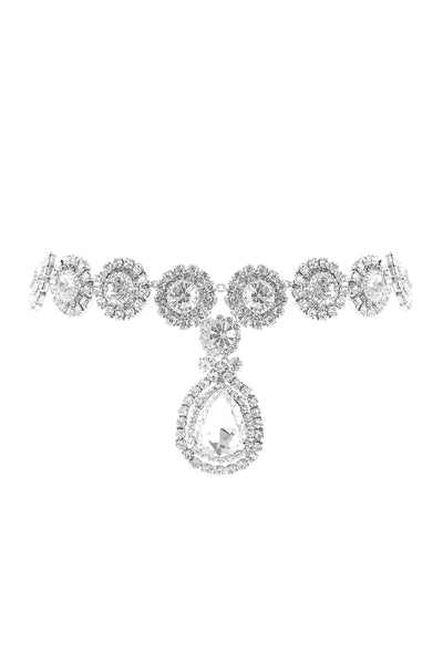 RHINESTONE HALO CHOKER TEARDROP NECKLACE (NOW $ 2.00 ONLY!)