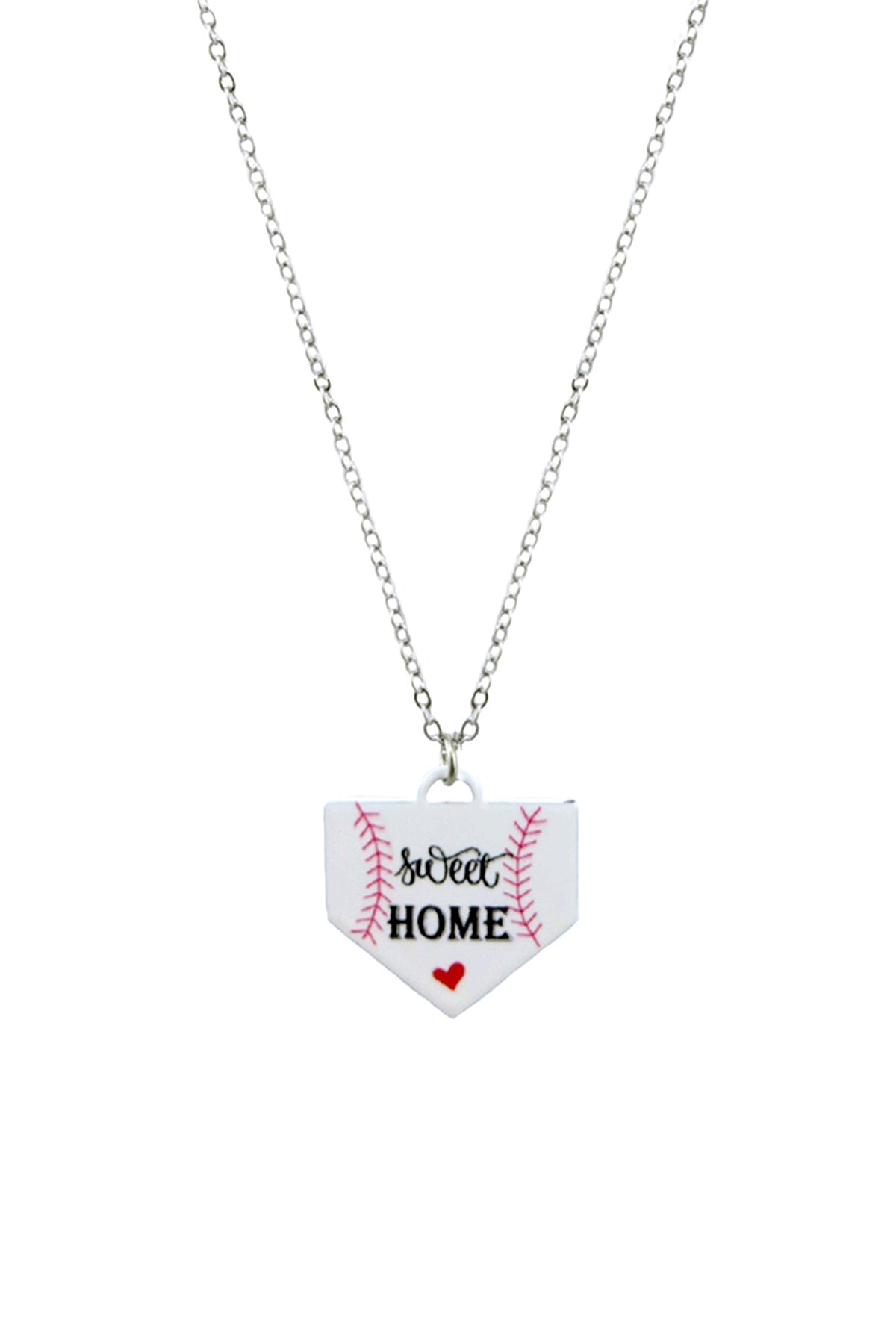 BASEBALL SWEET HOME PLATE PENDANT NECKLACE (NOW $1.50 ONLY!)