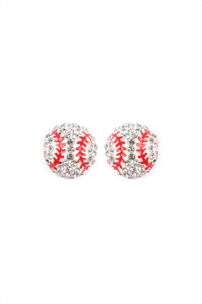 BASEBALL SPORTS STUD EARRINGS