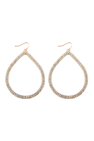 2 LAYERED PEAR SHAPE EARRINGS