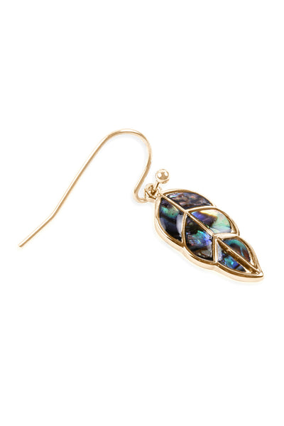 ABALONE LEAF EARRINGS