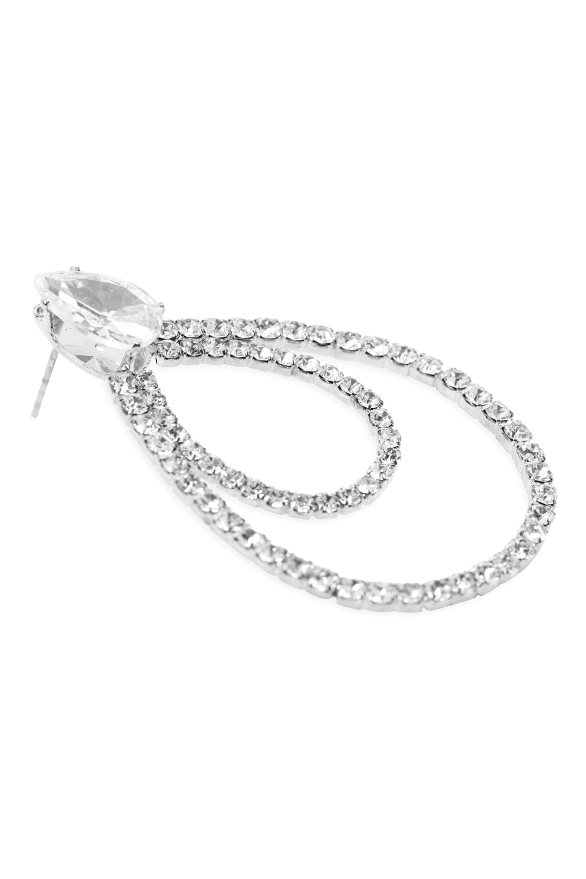 CUBIC ZIRCONIA PEAR SHAPE TEARDROP EARRINGS