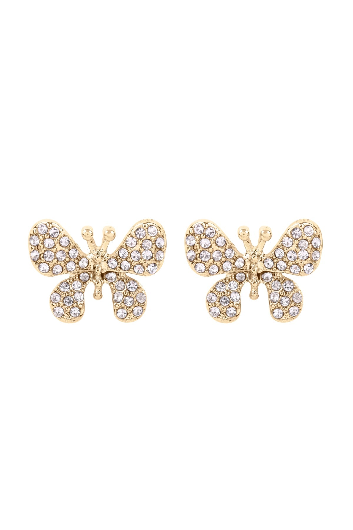 MEDIUM BUTTERFLY PAVE STUD EARRINGS (NOW $1.00 ONLY!)