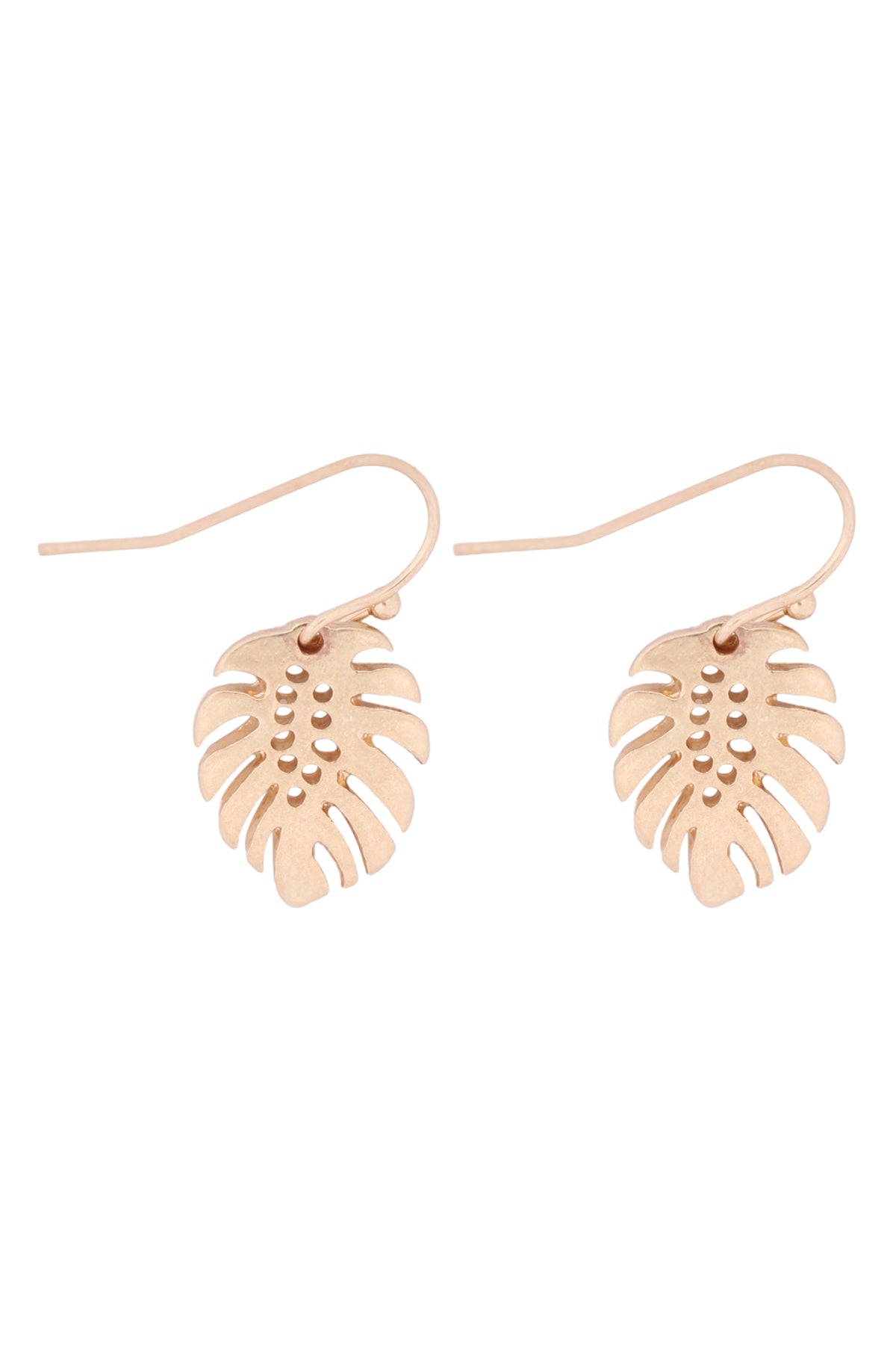 PALM LEAF FISH HOOK EARRINGS