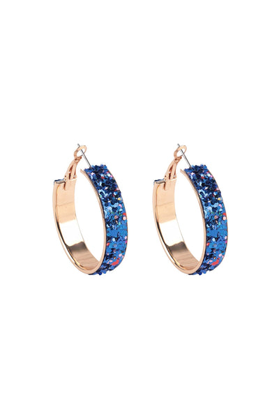 GLITTER LATCH HOOP EARRINGS (NOW 1$ ONLY!)