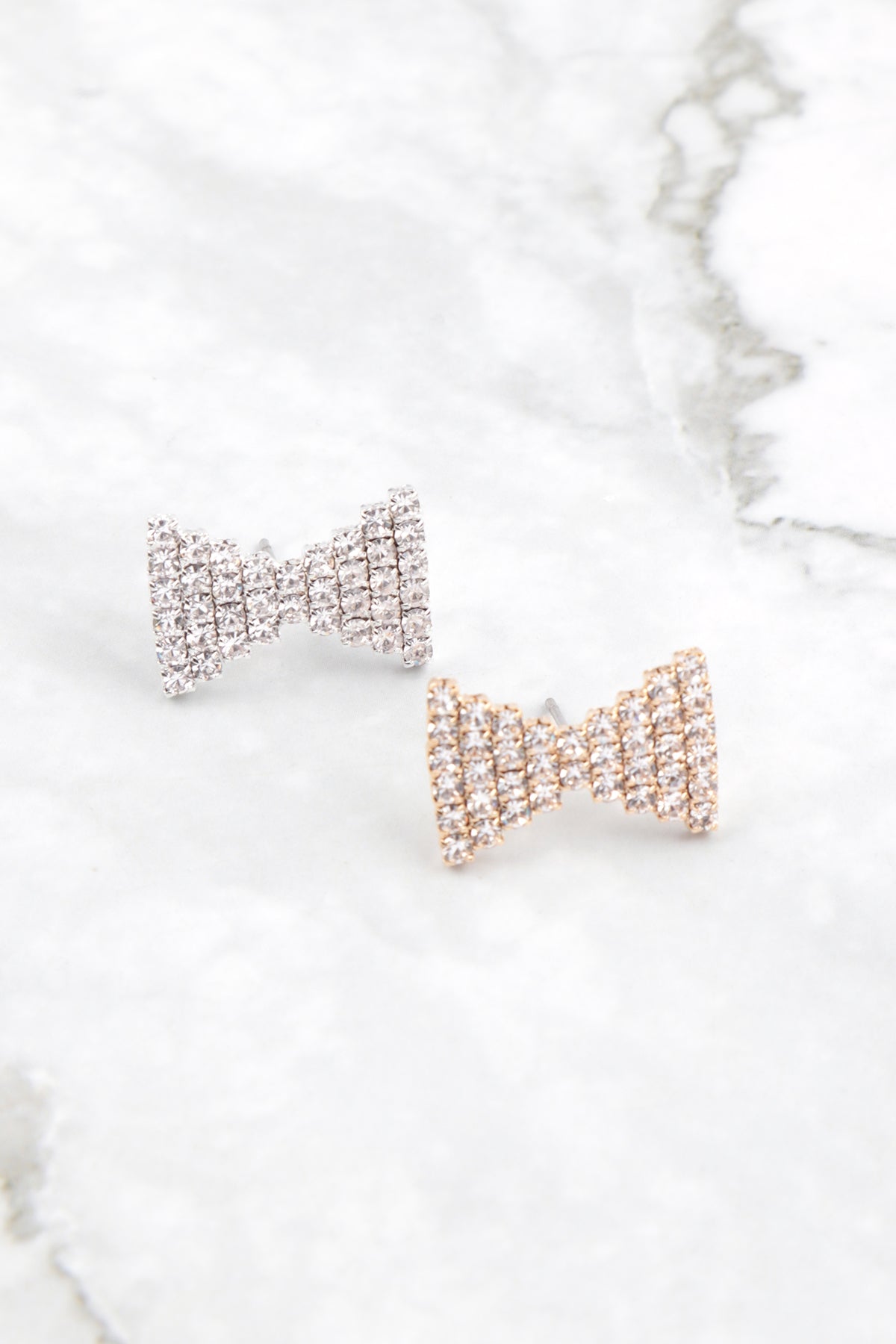 RHINESTONE BOW STUD EARRINGS (NOW $1.00 ONLY!)