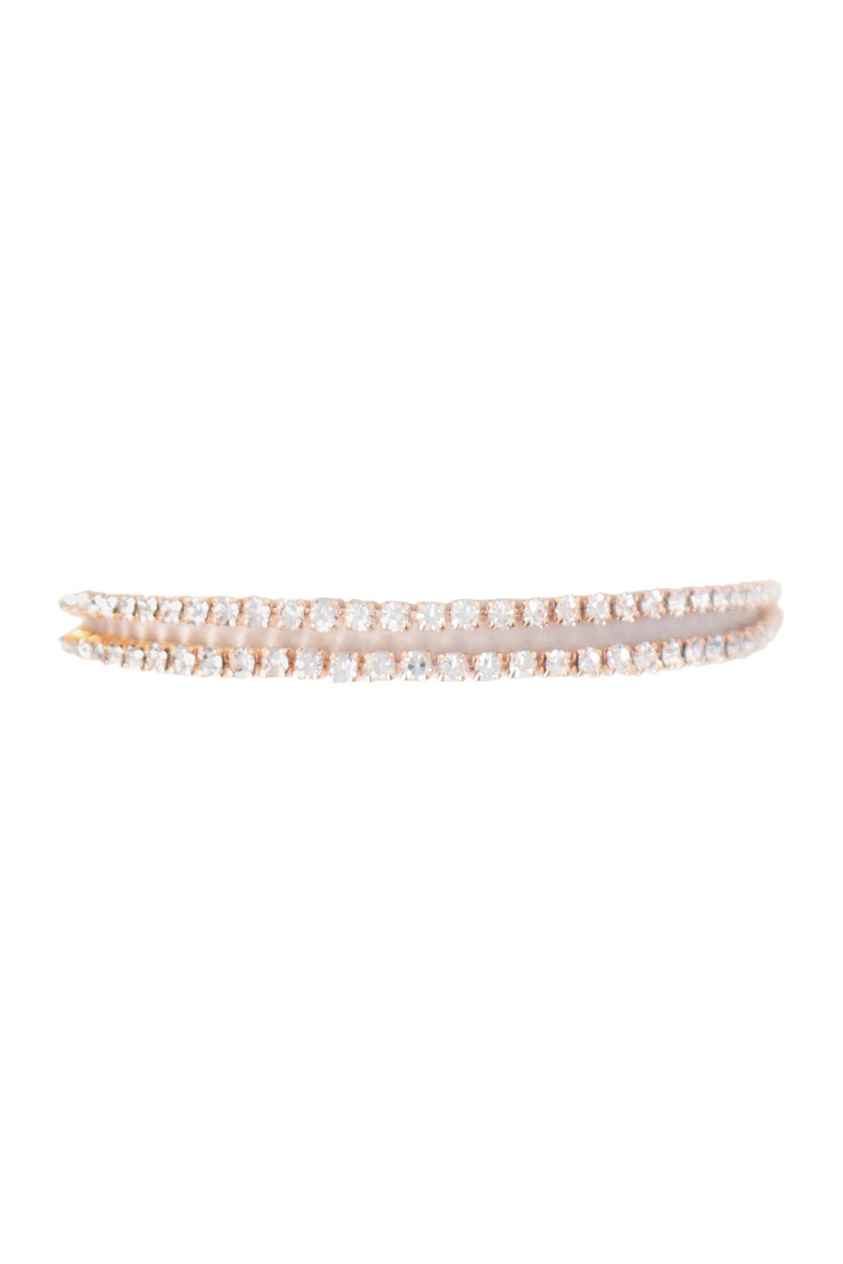 2 ROW 2MM RHINESTONE PAVE BRACELET