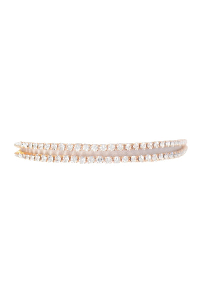 2 ROW 2MM RHINESTONE PAVE BRACELET