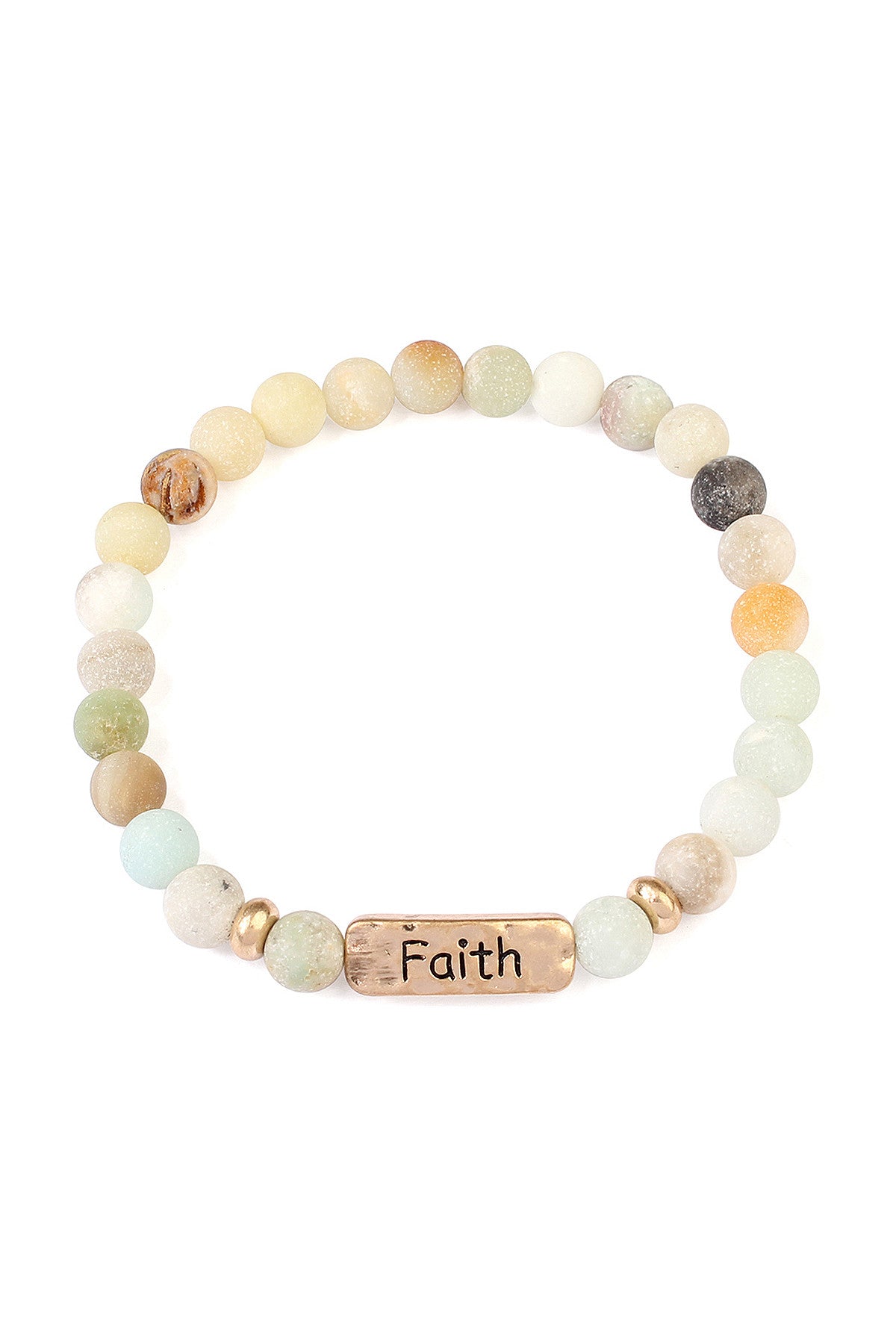 FAITH NATURAL STONE STRETCH BRACELET