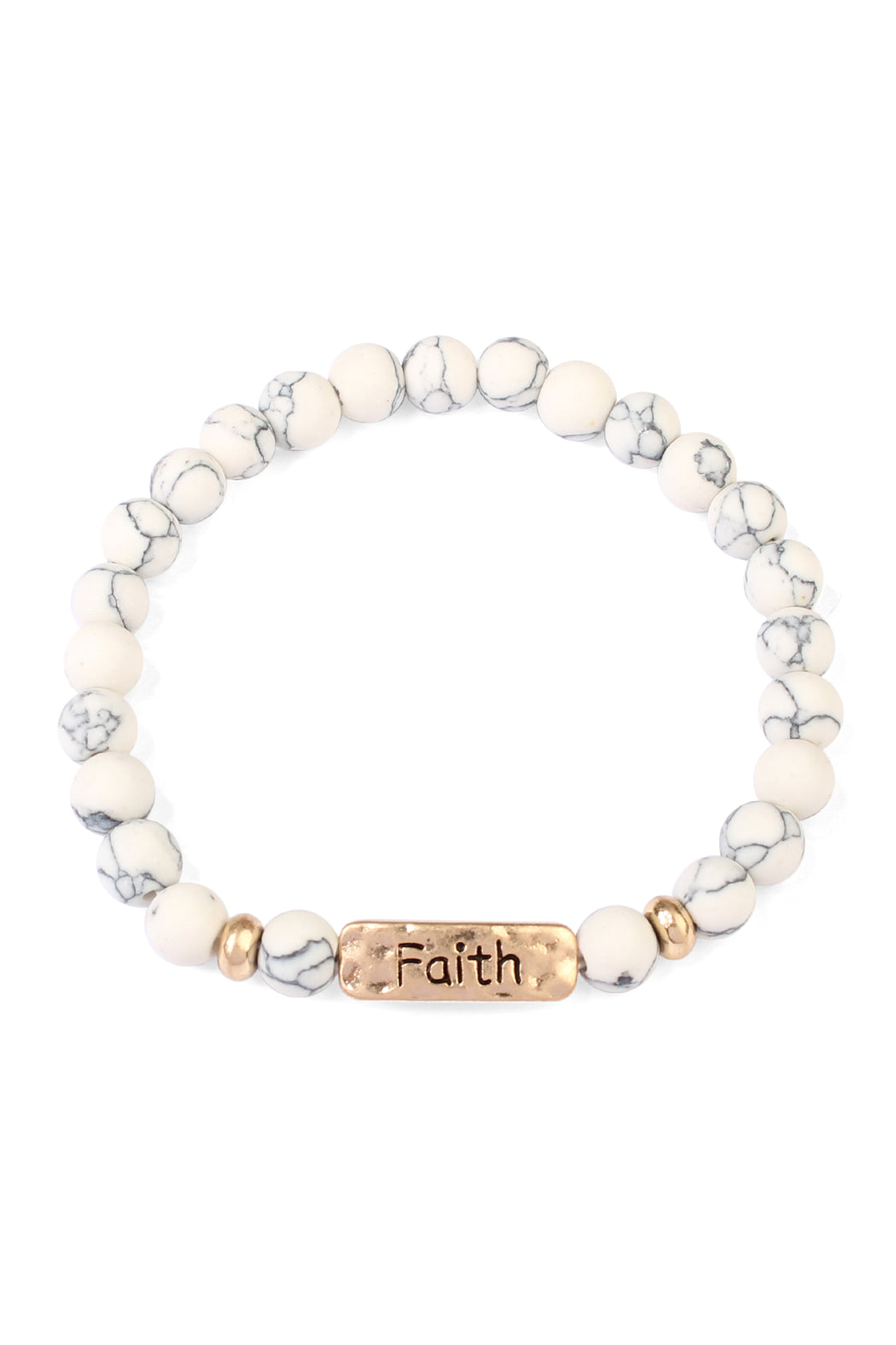 FAITH NATURAL STONE STRETCH BRACELET