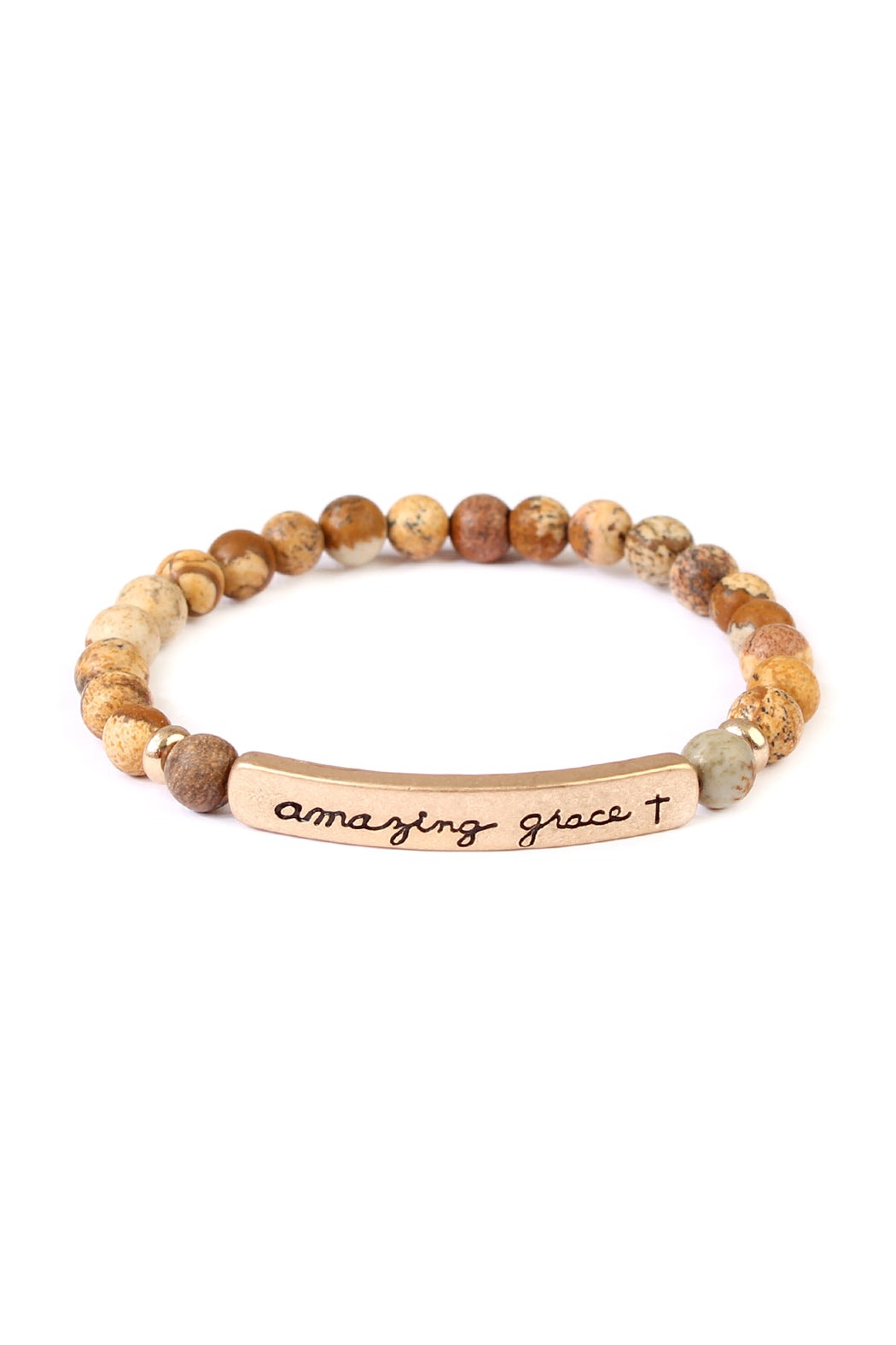 AMAZING GRACE 6mm NATURAL STONE BRACELET