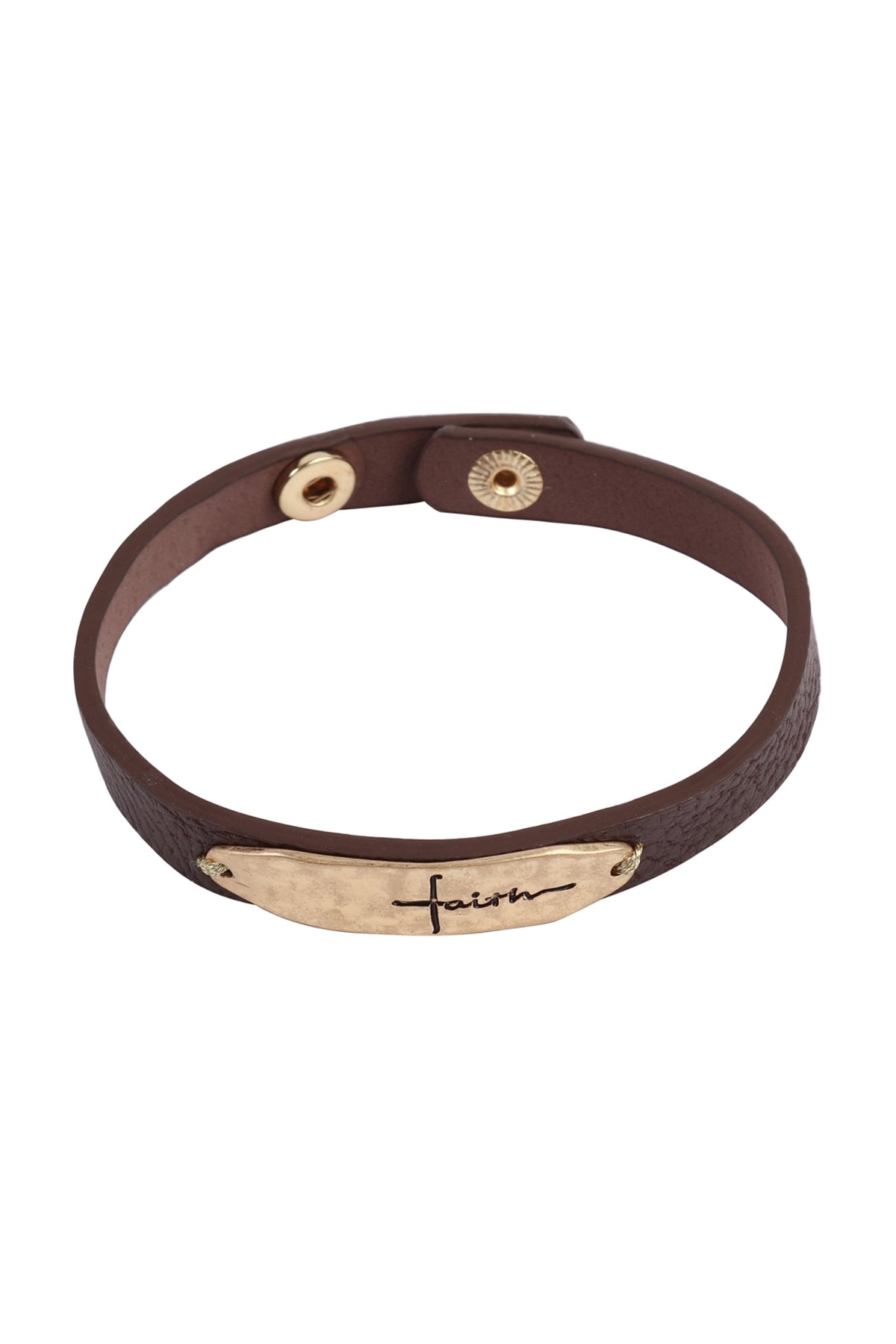 FAITH LEATHER STRAP BRACELET