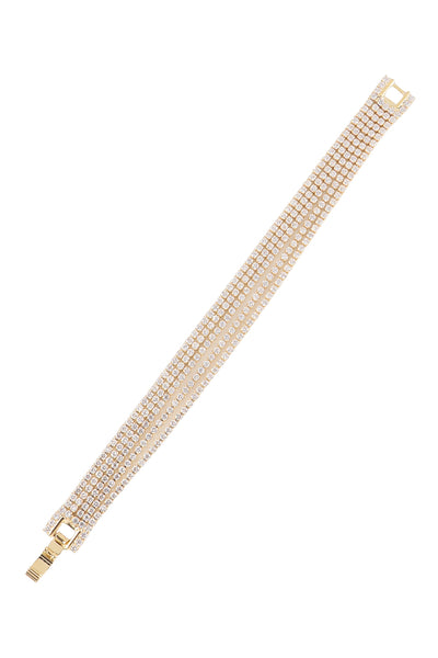 CUBIC ZIRCONIA 2MM 5 LINE TENNIS BRACELET