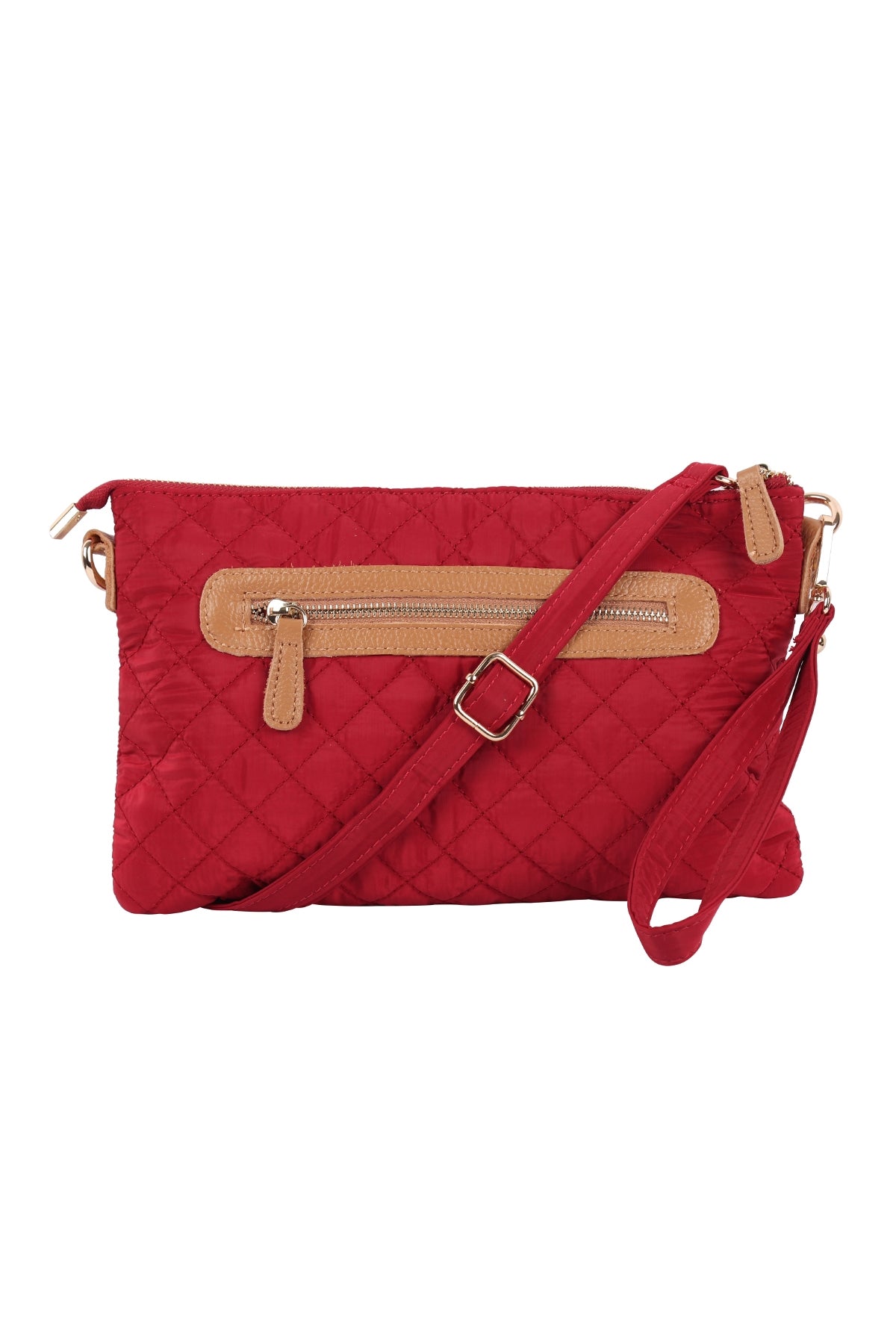 WOMEN'S DIAMOND QUILTED CROSSBODY WRISTLET BAG