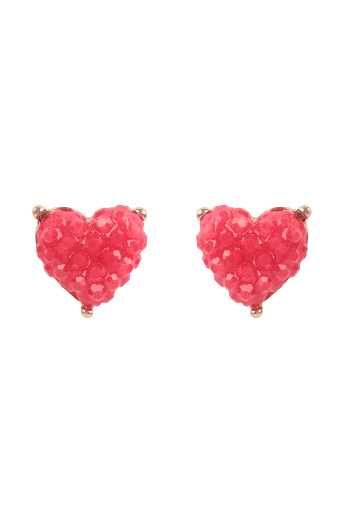 HEART CUSHION STUD EARRINGS