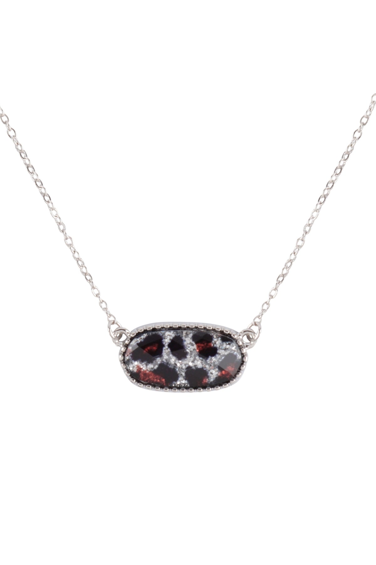 EPOXY OVAL PENDANT NECKLACE AND EARRING SET (NOW $1.25 ONLY!)