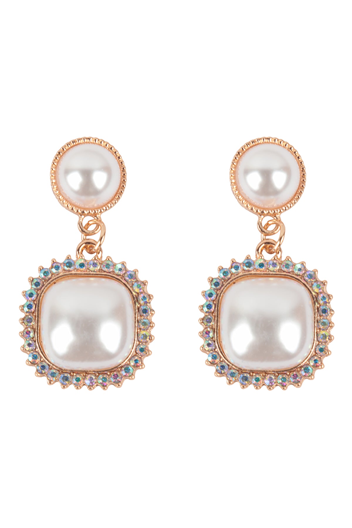 SQUARE PEARL DROP ASS0RTED SET EARRINGS