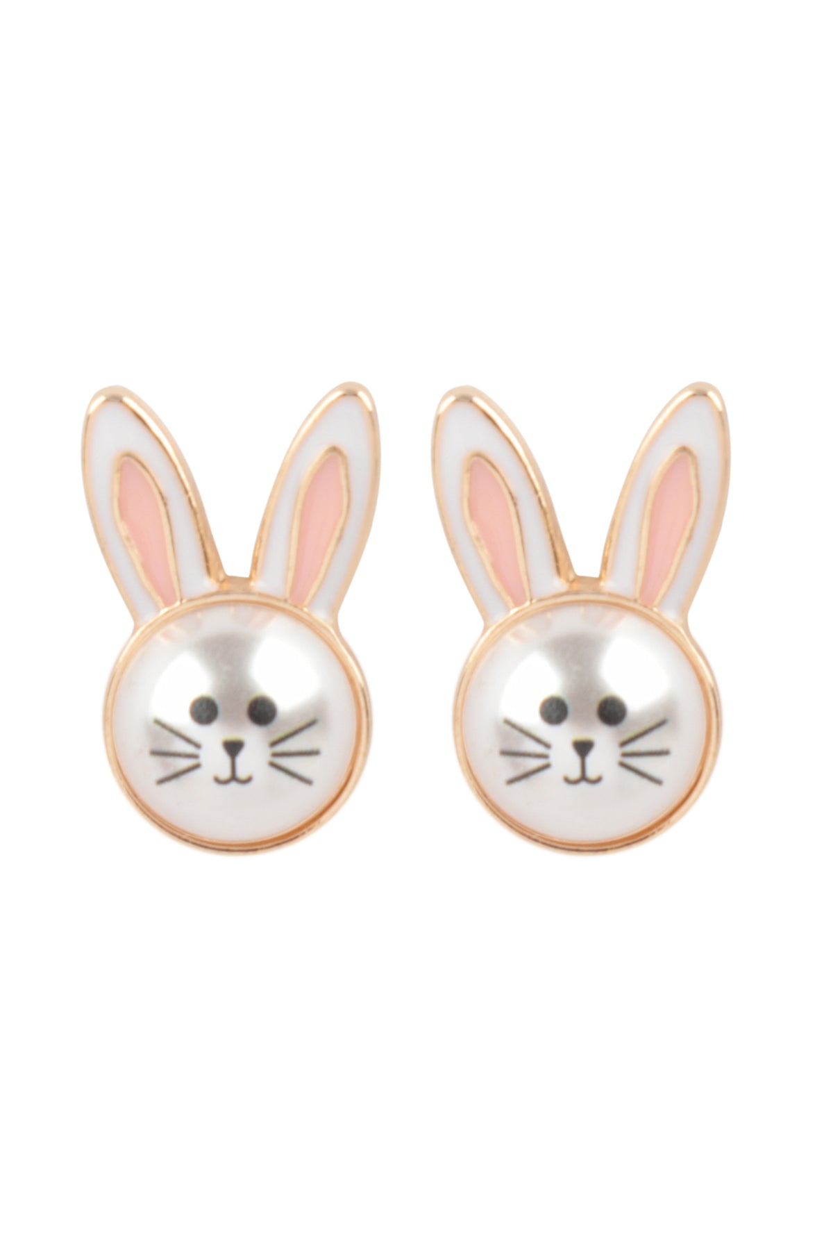 0.75" RABBIT PEARL POST EARRINGS