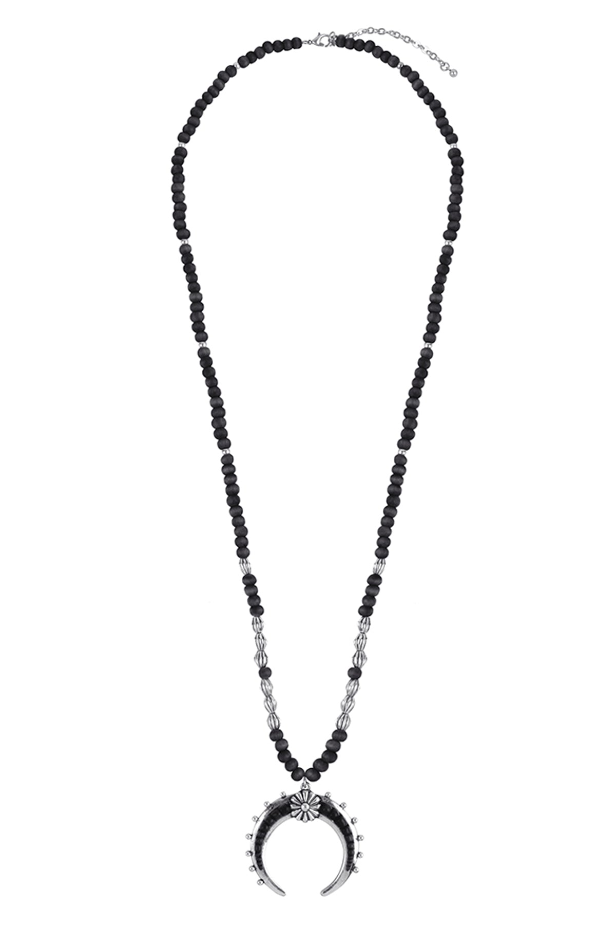 30" TUSK HORN WOOD LONG NECKLACE  (NOW $7.25 ONLY!)