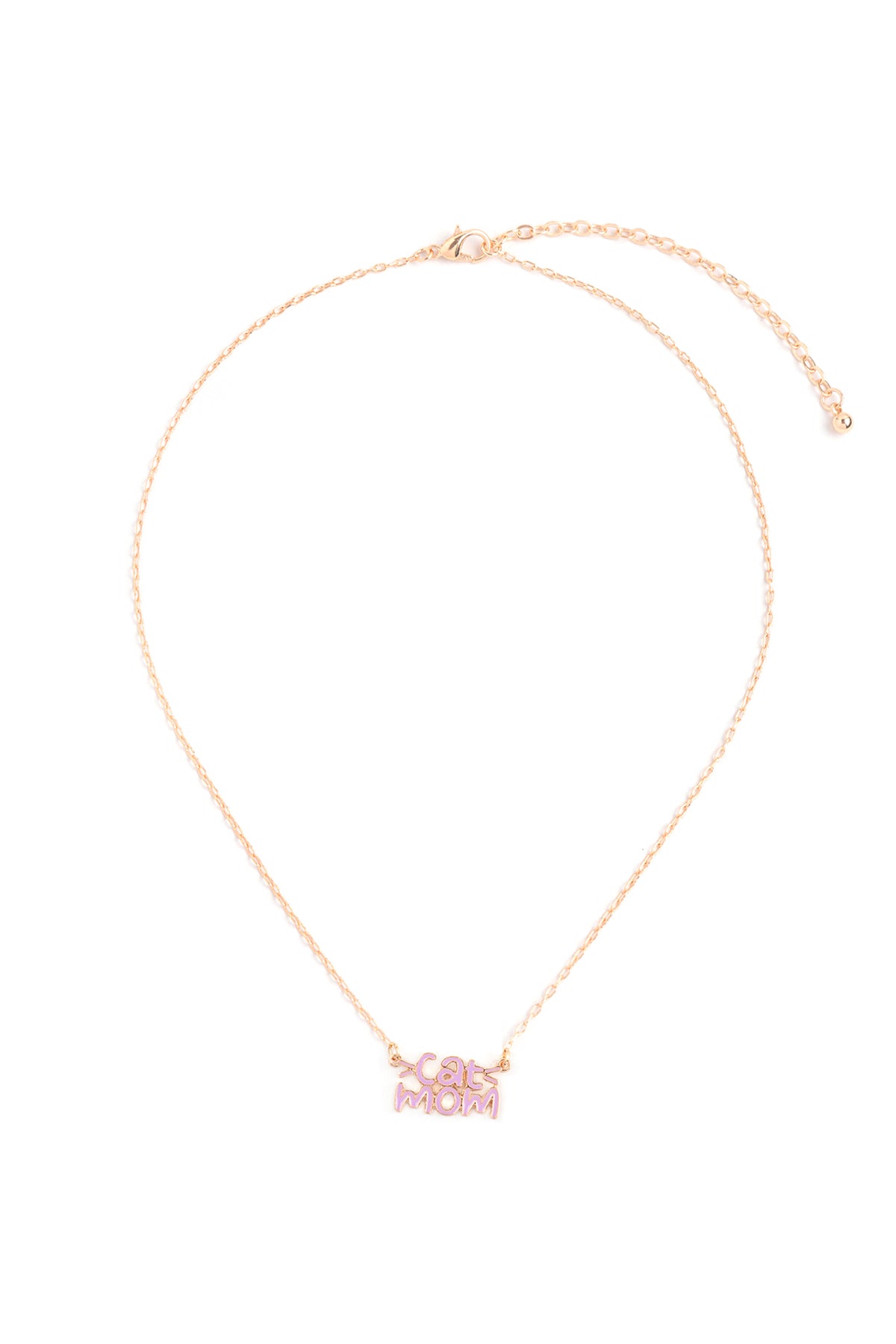 16" CAT MOM ENAMEL SHORT NECKLACE