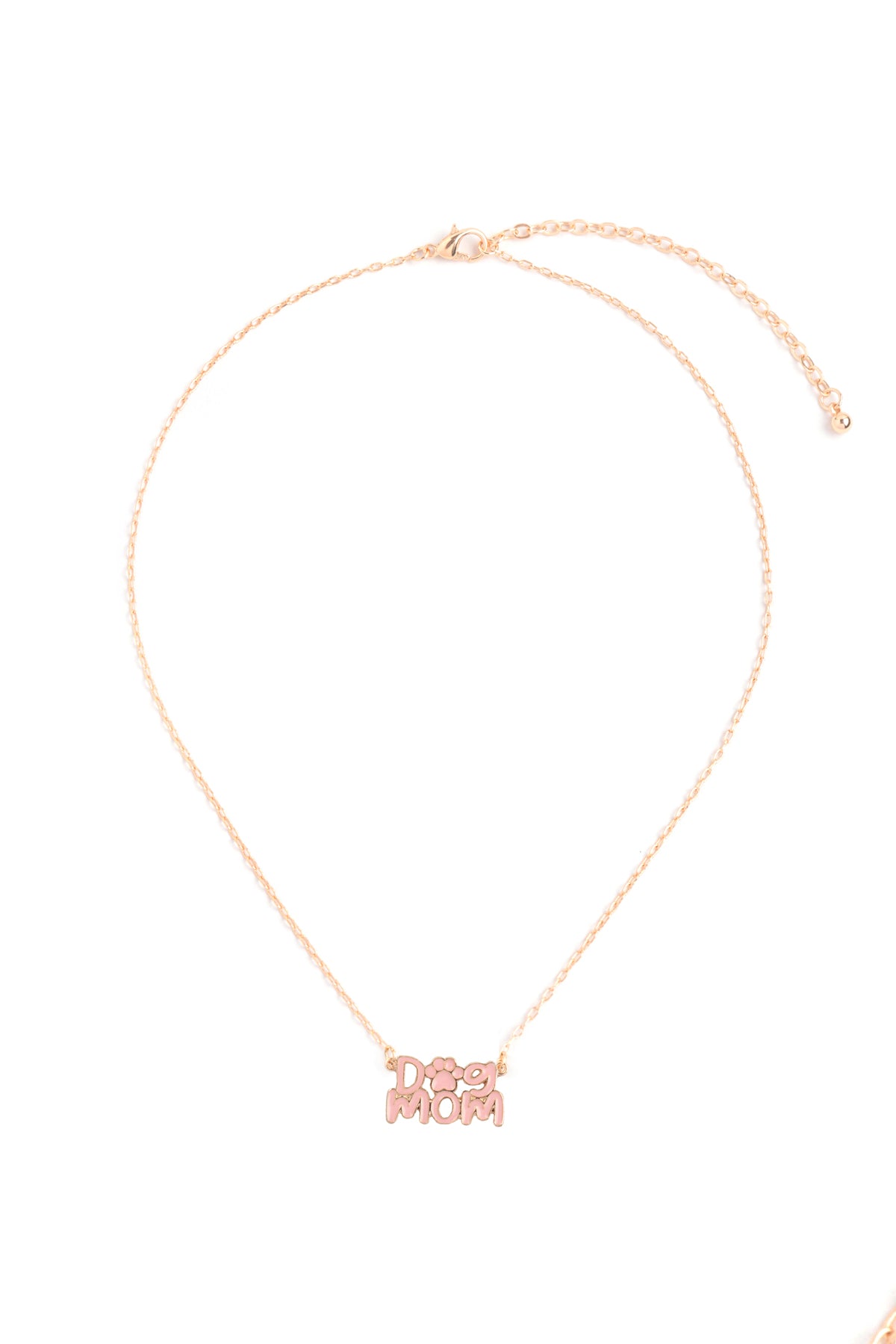 16" DOG MOM ENAMEL SHORT NECKLACE