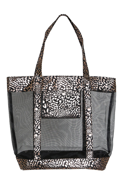 GLITTER LEOPARD TRANSPARENT TOTE BAG (NOW $6.50 ONLY!)