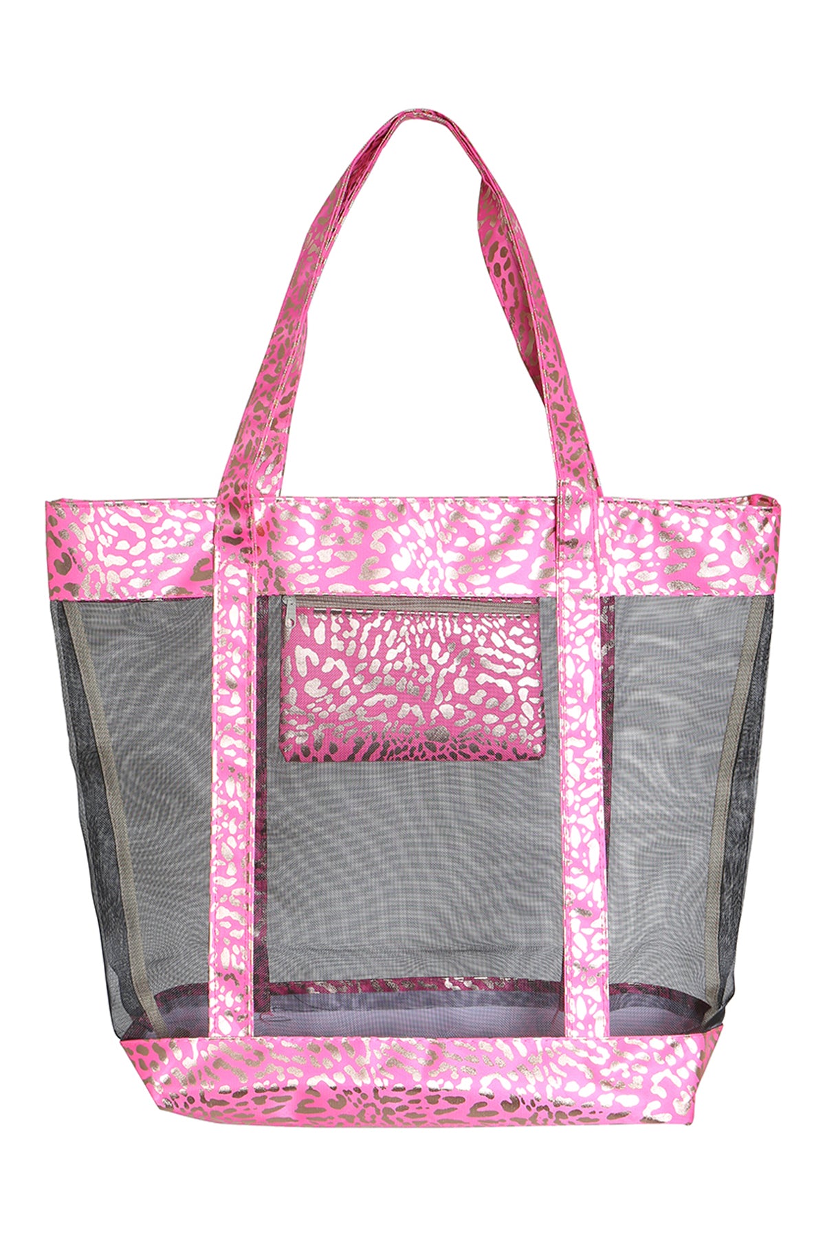 GLITTER LEOPARD TRANSPARENT TOTE BAG (NOW $6.50 ONLY!)