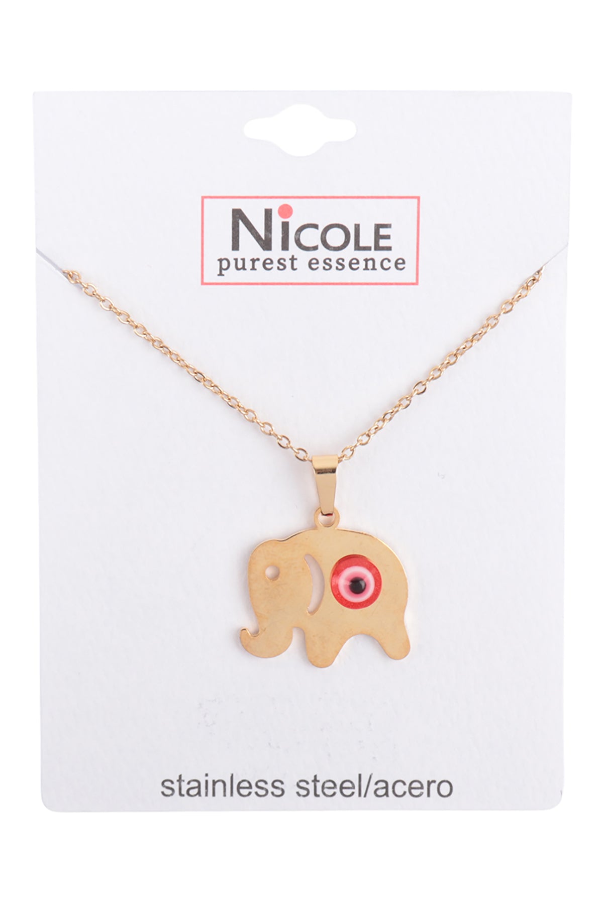 ELEPHANT W EVIL EYE PROTECTION PENDANT NECKLACE SET