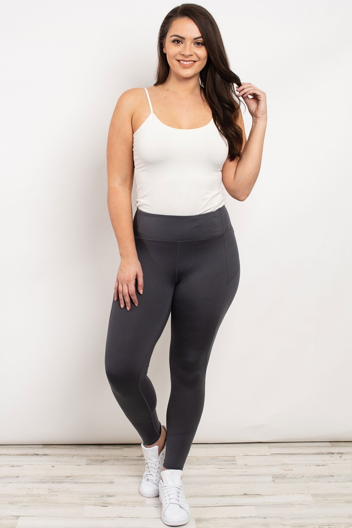 CHARCOAL PLUS SIZE LEGGINGS