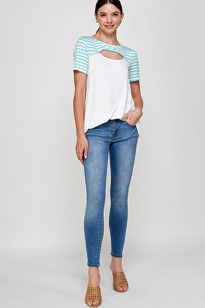 IVORY MINT PLUS SIZE TOP