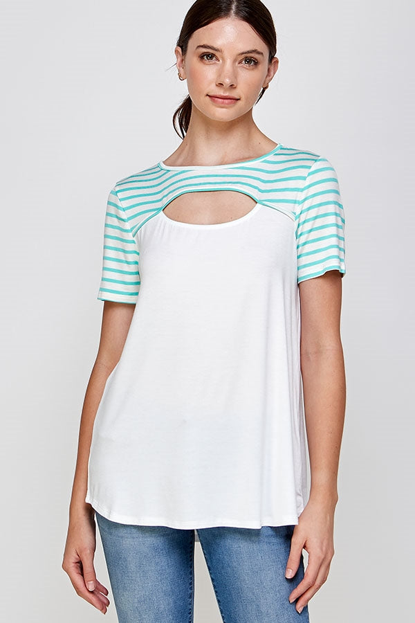 IVORY MINT PLUS SIZE TOP