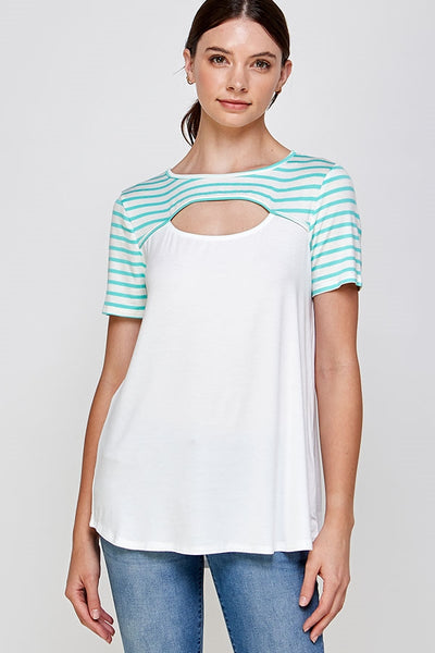 IVORY MINT PLUS SIZE TOP