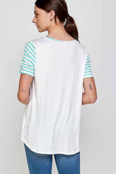 IVORY MINT PLUS SIZE TOP