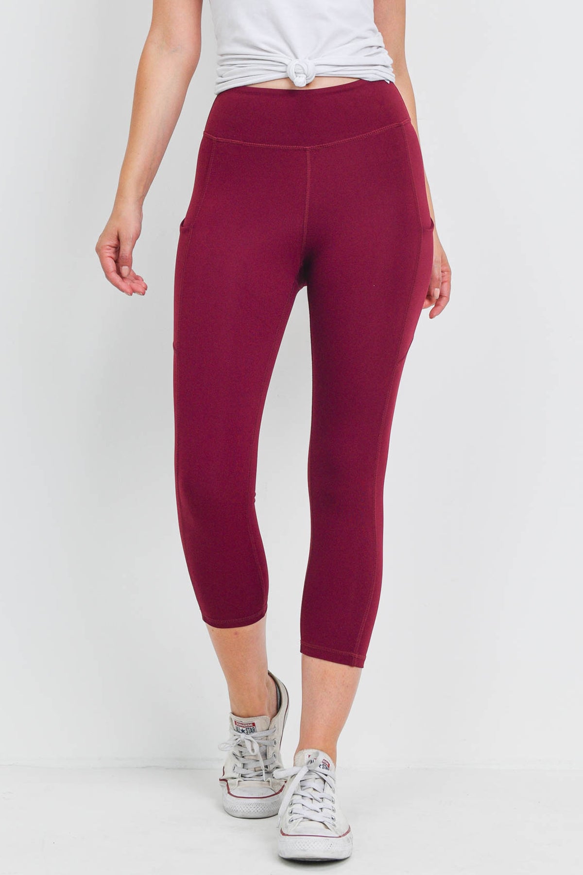 BURGUNDY LEGGINGS 2-2-2