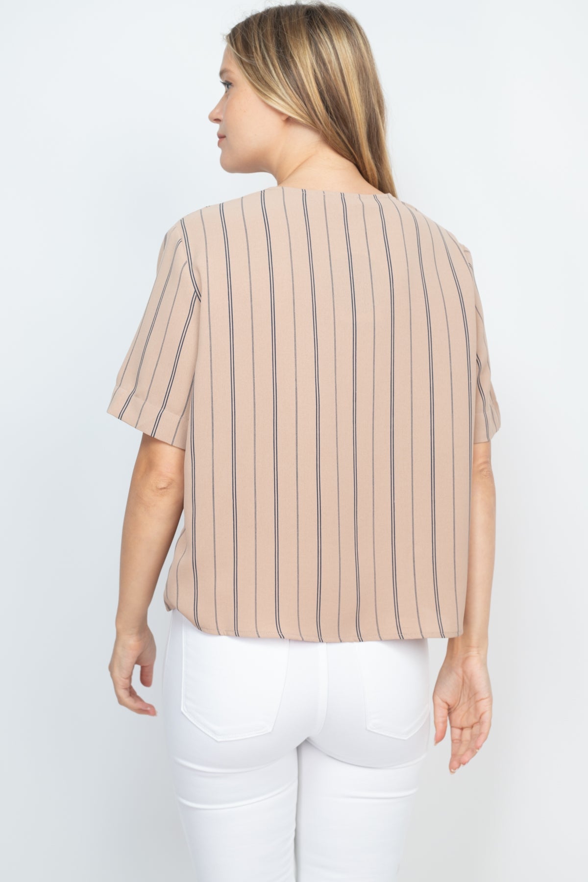 BEIGE STRIPES TOP (NOW $1.25 ONLY!)