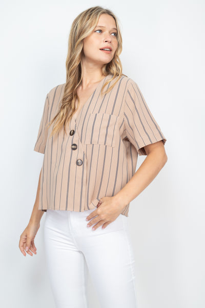 BEIGE STRIPES TOP (NOW $1.25 ONLY!)