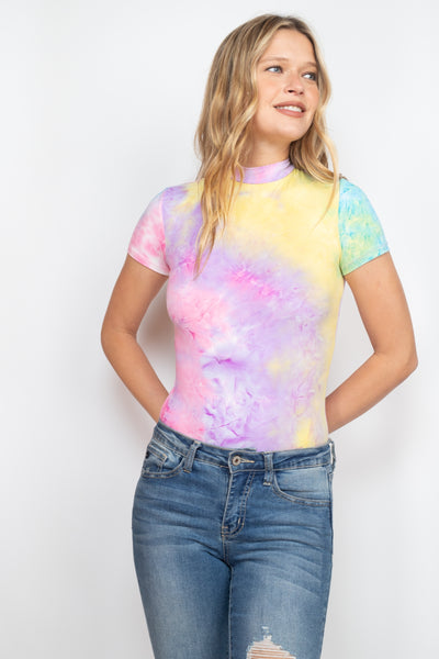 YELLOW PINK TIE DYE BODYSUIT (NOW $1.25 ONLY!)