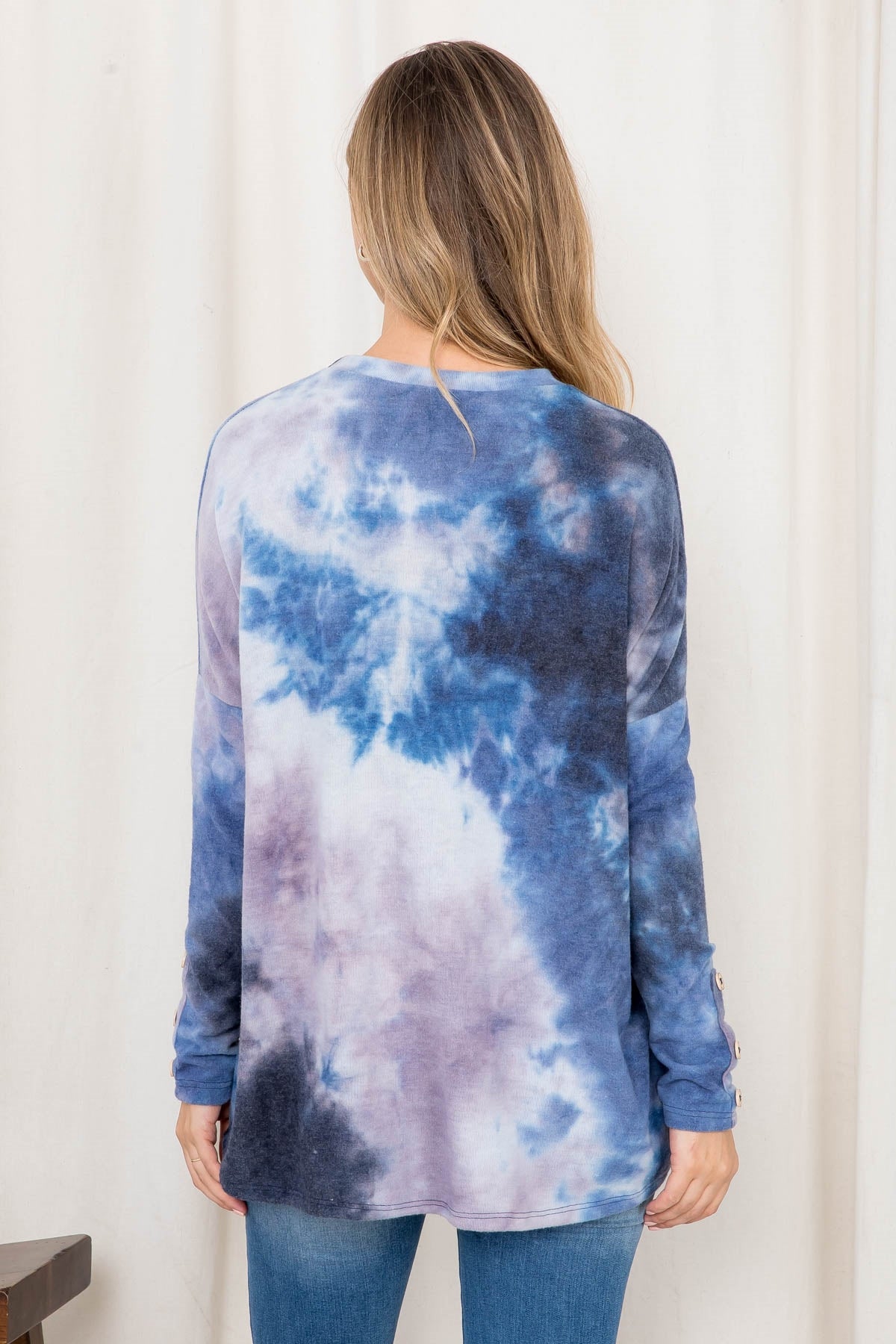 CHARCOAL TIE DYE TOP