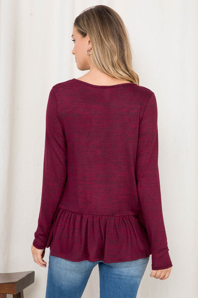 C16-B-3-AD4947 BURGUNDY TOP