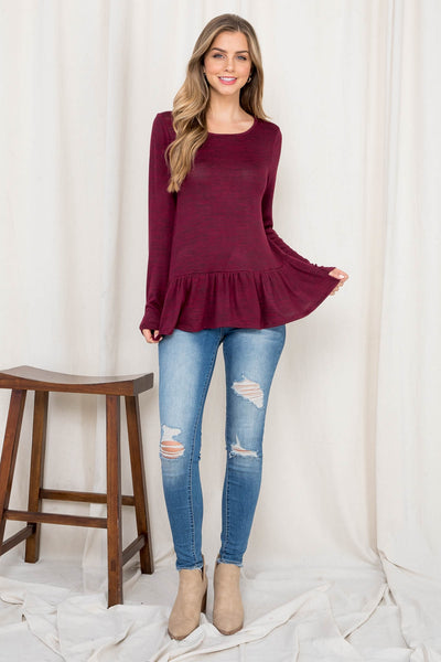 C16-B-3-AD4947 BURGUNDY TOP