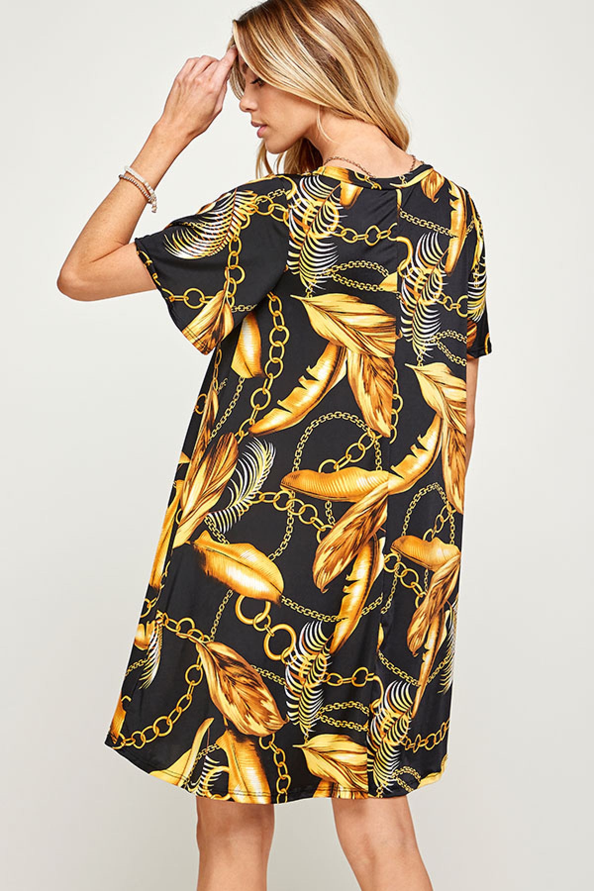 BLACK GOLD DRESS