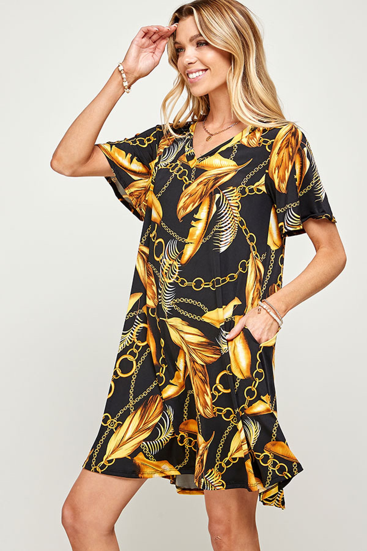 BLACK GOLD DRESS