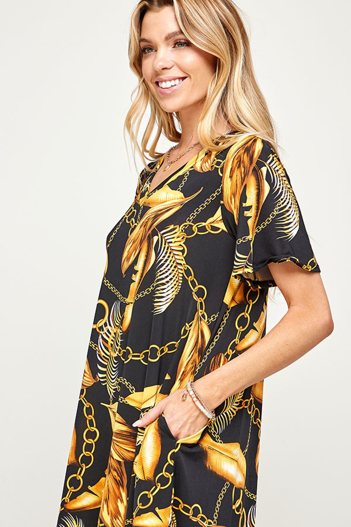 BLACK GOLD DRESS