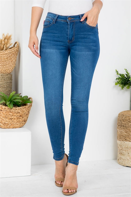 J648-MEDIUM FRONT BUTTON & ZIP CLOSURE WITH BACK POCKET DENIM SKINNY JEANS-1-1-1-1-2-2-2-1-1