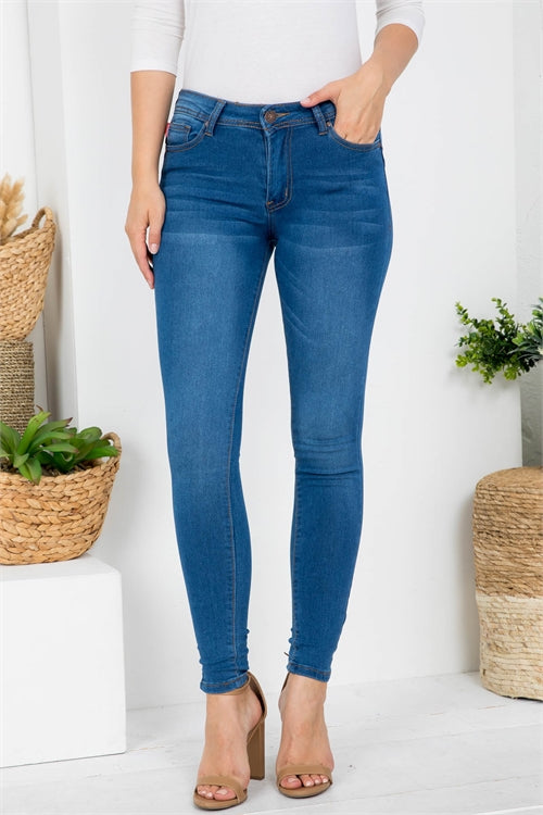 J648-MEDIUM FRONT BUTTON & ZIP CLOSURE WITH BACK POCKET DENIM SKINNY JEANS-1-1-1-1-2-2-2-1-1