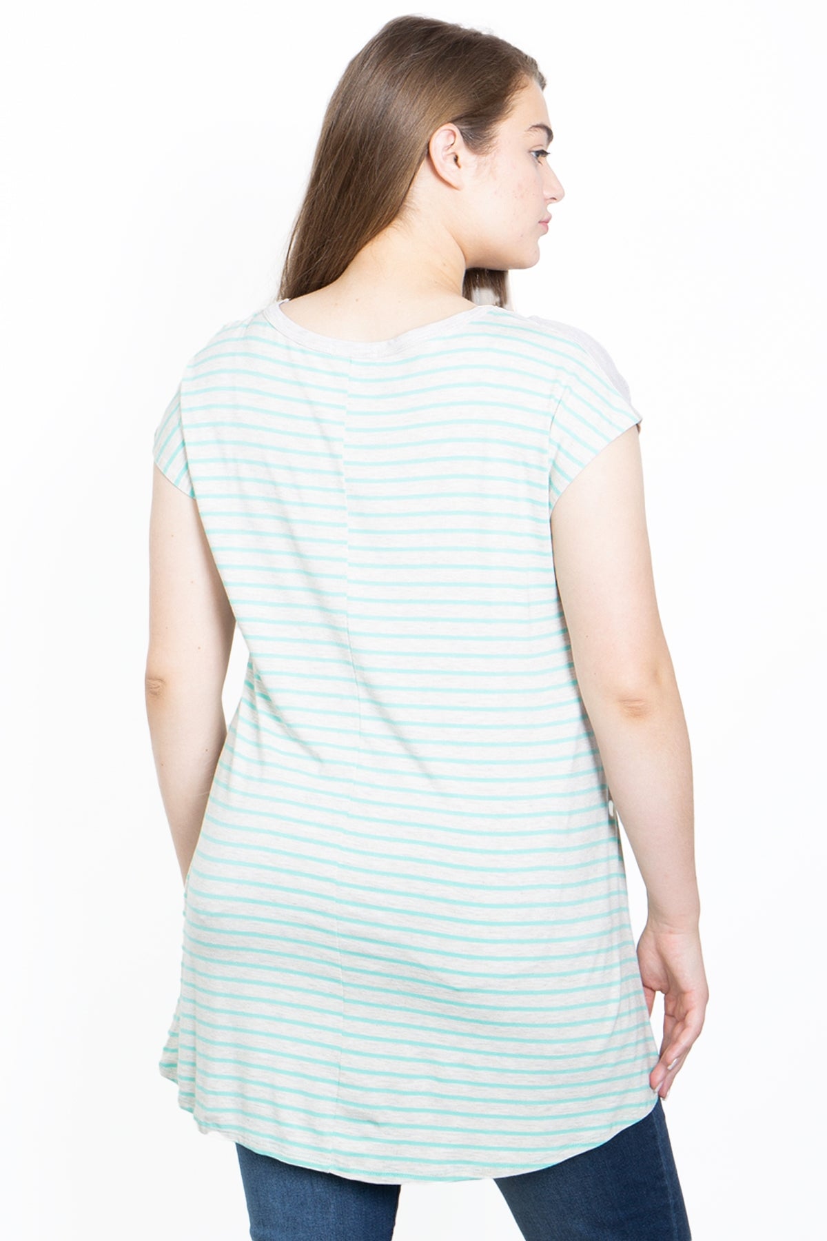 GRAY MINT PLUS SIZE TOP