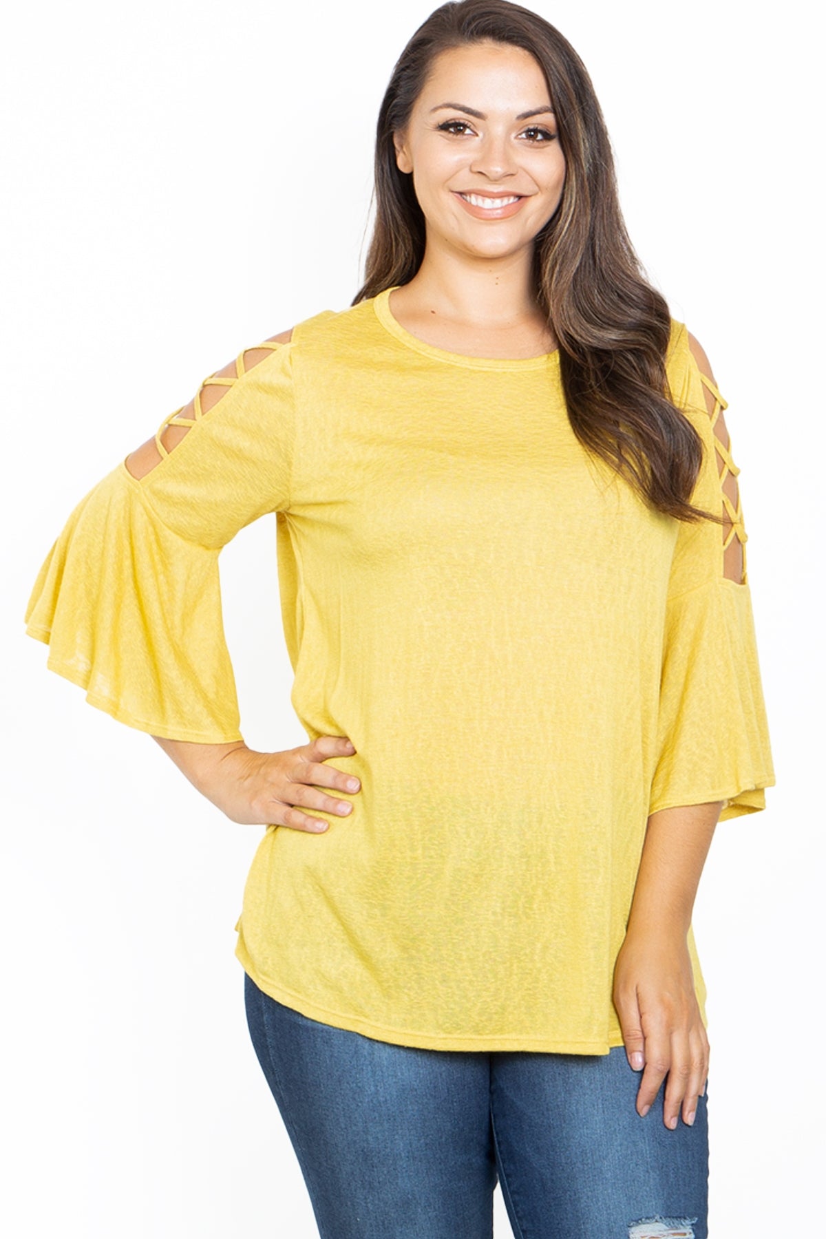 YELLOW PLUS SIZE TOP