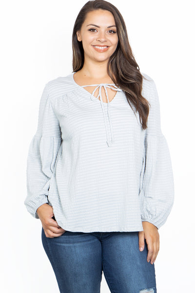 LIGHT GREY PLUS SIZE TOP