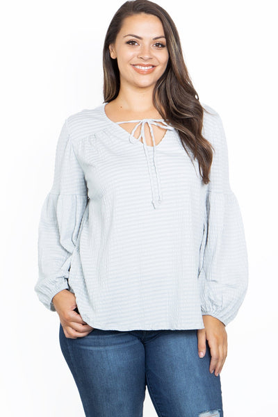 LIGHT GREY PLUS SIZE TOP